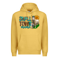 Antique Gold Small Town Mama With Sheeps Premium Hoodie - BundleAndBundleShop