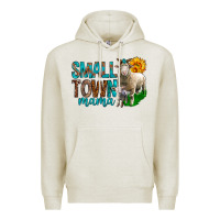 Oatmeal Heather Small Town Mama With Sheeps Premium Hoodie - BundleAndBundleShop
