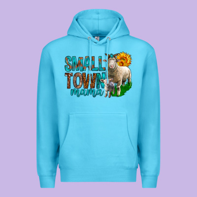 Small Town Mama With Sheeps Premium Hoodie Designed By Bundleandbundleshop