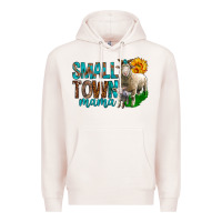 Pale Pink Small Town Mama With Sheeps Premium Hoodie - BundleAndBundleShop