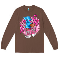 Chestnut cancer ribbon pink converse and flowers Long Sleeve Tee - AdoDesignShop