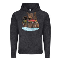 Vintage Black mama bear haunting fish Vintage Hoodie - RanaPortraitStore