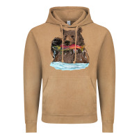 Vintage Camel mama bear haunting fish Vintage Hoodie - RanaPortraitStore