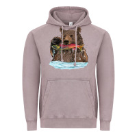 Vintage Zinc mama bear haunting fish Vintage Hoodie - RanaPortraitStore