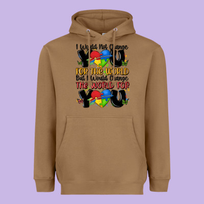 ı Would Not Change You Autism Heavyweight Hoodie Designed By Maliassmallbusiness