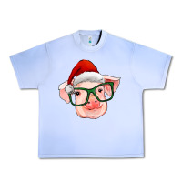 Grape Ice christmas pig with santa claus hat Urban Heavy Tee - RanaPortraitStore