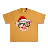 Peanut Butter christmas pig with santa claus hat Urban Heavy Tee - RanaPortraitStore