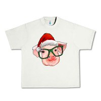 Pistachio christmas pig with santa claus hat Urban Heavy Tee - RanaPortraitStore