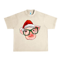Sandshell christmas pig with santa claus hat Urban Heavy Tee - RanaPortraitStore