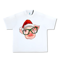 White christmas pig with santa claus hat Urban Heavy Tee - RanaPortraitStore