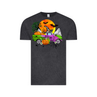 Vintage Black halloween farm truck Vintage Tee - Zillion Design Studio