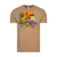 Vintage Coffee halloween farm truck Vintage Tee - Zillion Design Studio