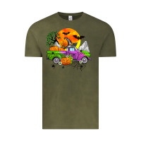 Vintage Olive halloween farm truck Vintage Tee - Zillion Design Studio