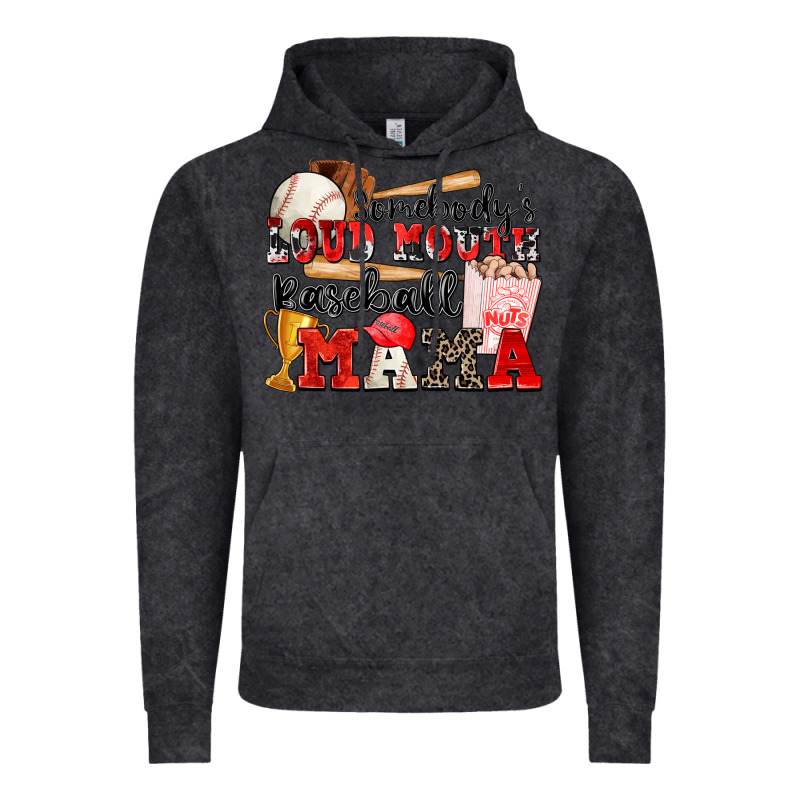 Somebody's Loud Mouth Baseball Mama Vintage Hoodie by Zillion Design Studio | Teevron