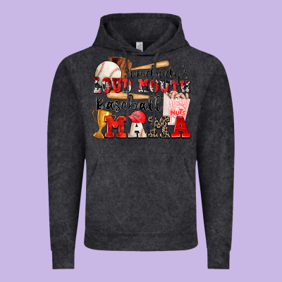 Somebody's Loud Mouth Baseball Mama Vintage Hoodie Designed By Zillion Design Studio