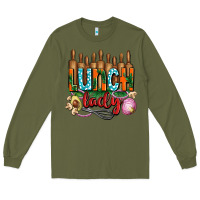 Army Green lunch lady with onions Long Sleeve Tee - AdoDesignShop