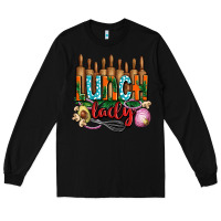 Black lunch lady with onions Long Sleeve Tee - AdoDesignShop