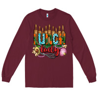 Burgundy lunch lady with onions Long Sleeve Tee - AdoDesignShop