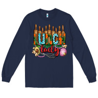 Navy lunch lady with onions Long Sleeve Tee - AdoDesignShop