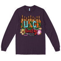 Plum lunch lady with onions Long Sleeve Tee - AdoDesignShop