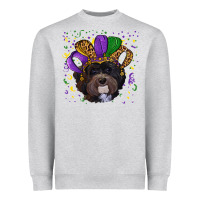 Heather Grey mardi gras hat havanese dog Heavyweight Sweatshirt - RanaPortraitStore