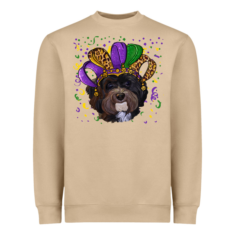 Mardi Gras Hat Havanese Dog Heavyweight Sweatshirt by RanaPortraitStore | Teevron