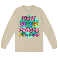 Mushroom fight cancer in all colors Long Sleeve Tee - AdoDesignShop