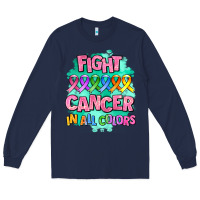 Navy fight cancer in all colors Long Sleeve Tee - AdoDesignShop