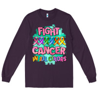 Plum fight cancer in all colors Long Sleeve Tee - AdoDesignShop