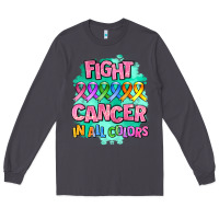Smoke fight cancer in all colors Long Sleeve Tee - AdoDesignShop