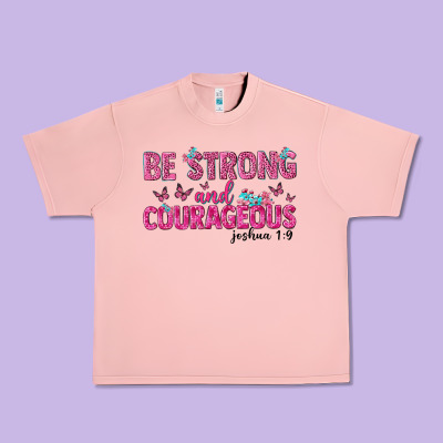 Be Strong And Courageous Urban Heavy Tee Designed By Texasbilliewilder