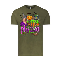 Vintage Olive witch please Vintage Tee - Zillion Design Studio
