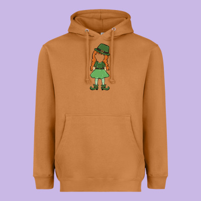Leprechaun Girl Faceless Heavyweight Hoodie Designed By Maliassmallbusiness