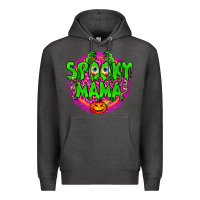 Charcoal Heather Spooky Mama Premium Hoodie - BundleAndBundleShop
