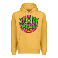 Mustard Spooky Mama Premium Hoodie - BundleAndBundleShop