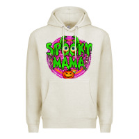 Oatmeal Heather Spooky Mama Premium Hoodie - BundleAndBundleShop