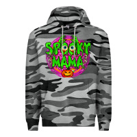 Slate Camo Spooky Mama Premium Hoodie - BundleAndBundleShop