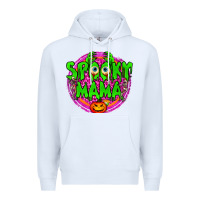 White Spooky Mama Premium Hoodie - BundleAndBundleShop