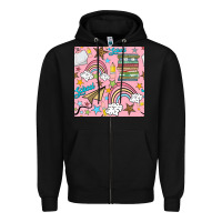 Black school with rainbow seamless pattern Zipper Hoodie - BundleAndBundleShop