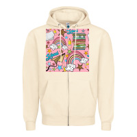 Sandshell school with rainbow seamless pattern Zipper Hoodie - BundleAndBundleShop