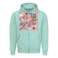 Seafoam school with rainbow seamless pattern Zipper Hoodie - BundleAndBundleShop