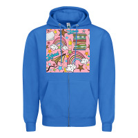 True Royal school with rainbow seamless pattern Zipper Hoodie - BundleAndBundleShop