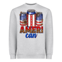 Heather Grey Ameri can Heavyweight Sweatshirt - texasbilliewilder