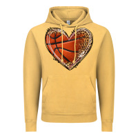 Vintage Mustard basketball heart Vintage Hoodie - texasbilliewilder
