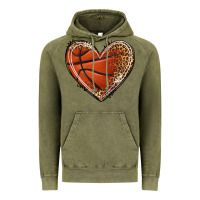 Vintage Olive basketball heart Vintage Hoodie - texasbilliewilder