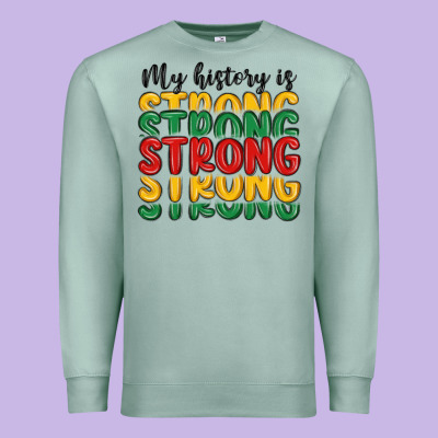 My History Is Strong Premium Sweatshirt Designed By Maliassmallbusiness
