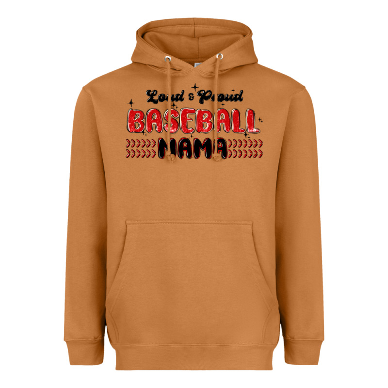 Loud And Proud Baseball Mama Heavyweight Hoodie by MaliasSmallBusiness | Teevron