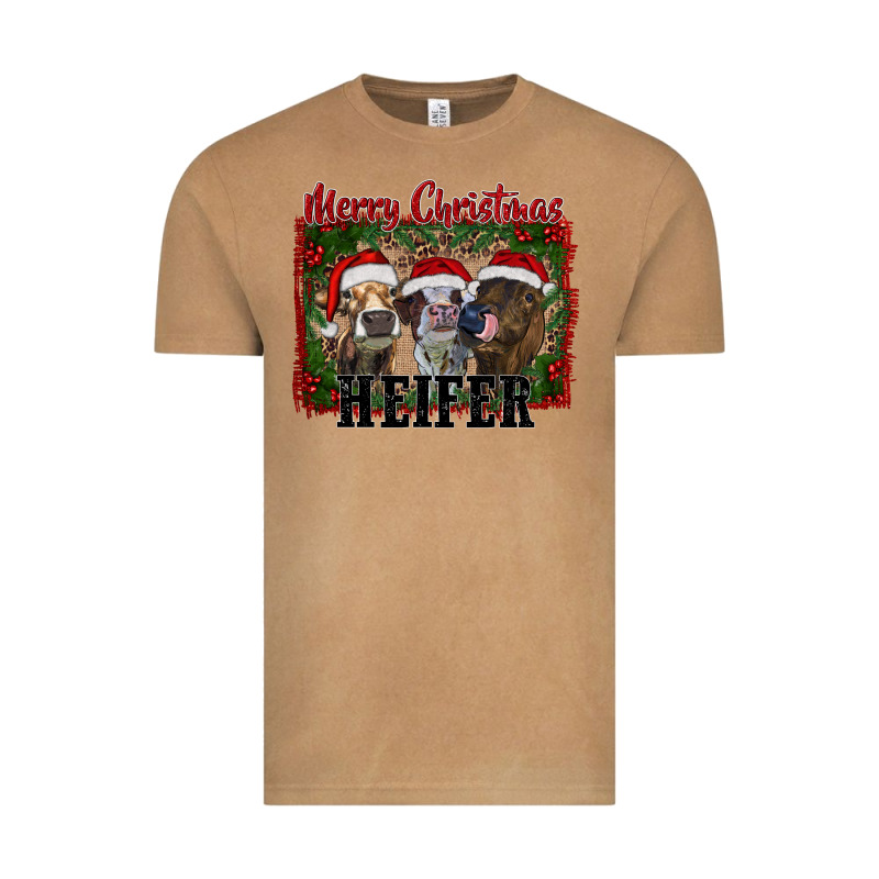 Merry Christmas Heifer Vintage Tee by RanaPortraitStore | Teevron