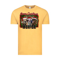 Vintage Mustard merry christmas heifer Vintage Tee - RanaPortraitStore