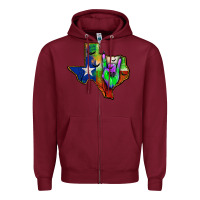 Burgundy texas map halloween Zipper Hoodie - JahusDesignShop